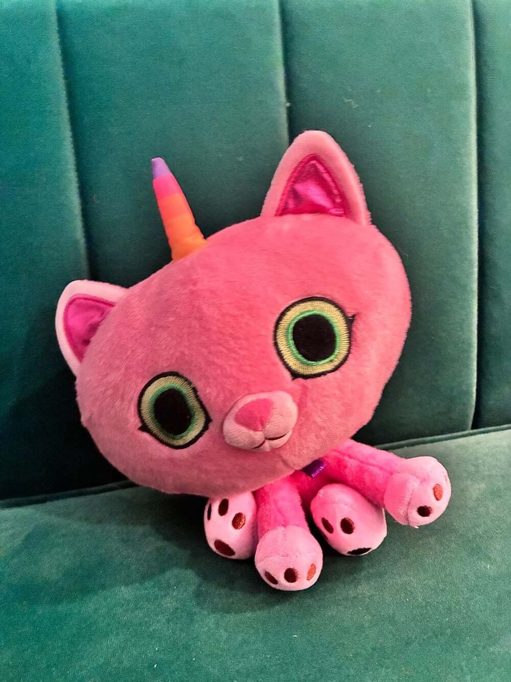 MerryMakers Itty-Bitty Kitty-Corn Plush Pink Cat Unicorn